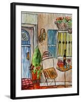 Greek Caf? II-Danielle Harrington-Framed Art Print