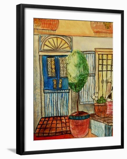 Greek Caf? III-Danielle Harrington-Framed Art Print