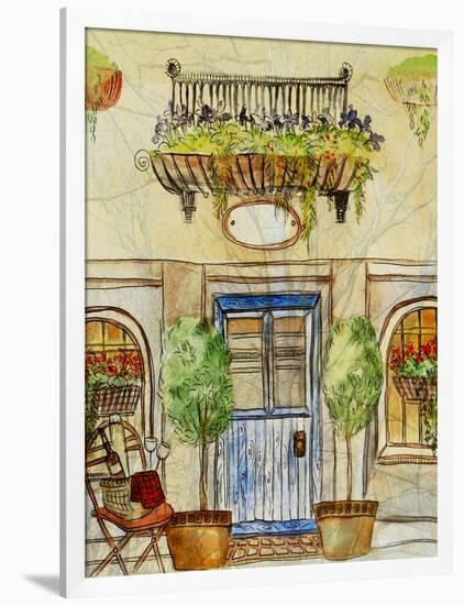 Greek Caf? IV-Danielle Harrington-Framed Art Print