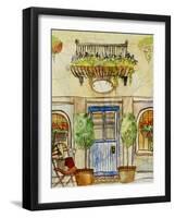 Greek Caf? IV-Danielle Harrington-Framed Art Print