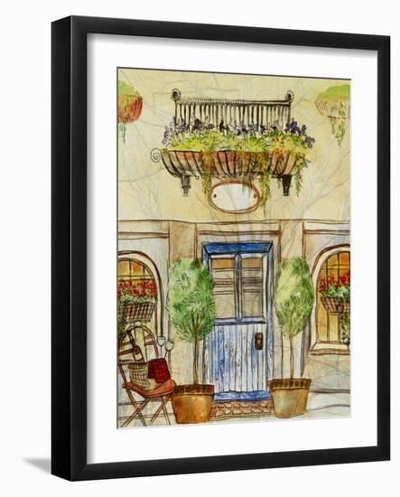 Greek Caf? IV-Danielle Harrington-Framed Art Print