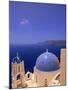 Greek Church, Santorini, Greece-Walter Bibikow-Mounted Photographic Print