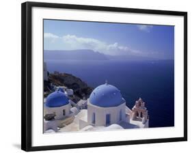 Greek Church, Santorini, Greece-Walter Bibikow-Framed Photographic Print