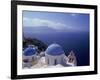 Greek Church, Santorini, Greece-Walter Bibikow-Framed Photographic Print