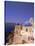 Greek Church, Santorini, Greece-Walter Bibikow-Stretched Canvas