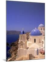Greek Church, Santorini, Greece-Walter Bibikow-Mounted Premium Photographic Print
