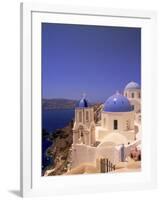 Greek Church, Santorini, Greece-Walter Bibikow-Framed Photographic Print