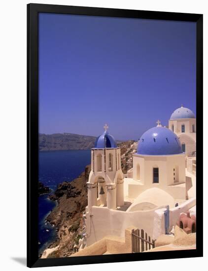 Greek Church, Santorini, Greece-Walter Bibikow-Framed Photographic Print