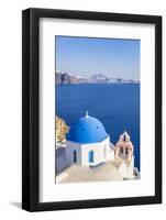 Greek Church with Blue Dome and Pink Bell Tower-Neale Clark-Framed Photographic Print