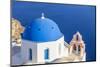 Greek Church with Blue Dome and Pink Bell Tower-Neale Clark-Mounted Photographic Print