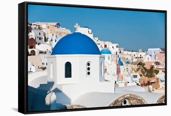 Greek Church-yanc-Framed Stretched Canvas