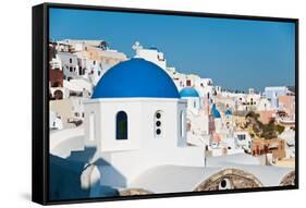 Greek Church-yanc-Framed Stretched Canvas