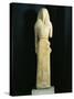 Greek Civilization, 7th Century B.C. Statue of Artemis or Kore Micandre, from Artemision of Delos-null-Stretched Canvas