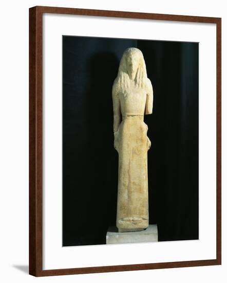 Greek Civilization, 7th Century B.C. Statue of Artemis or Kore Micandre, from Artemision of Delos-null-Framed Giclee Print