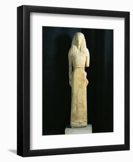 Greek Civilization, 7th Century B.C. Statue of Artemis or Kore Micandre, from Artemision of Delos-null-Framed Giclee Print