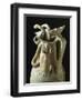 Greek Civilization, Attic Clay Oinochoe with Female Figures and Lotus Flowers-null-Framed Giclee Print