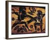 Greek Civilization, Black-Figure Pottery, Attic Vase Depicting Clash Between Two Warriors-null-Framed Giclee Print