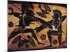 Greek Civilization, Black-Figure Pottery, Attic Vase Depicting Clash Between Two Warriors-null-Mounted Giclee Print