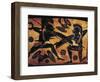 Greek Civilization, Black-Figure Pottery, Attic Vase Depicting Clash Between Two Warriors-null-Framed Giclee Print