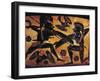 Greek Civilization, Black-Figure Pottery, Attic Vase Depicting Clash Between Two Warriors-null-Framed Giclee Print