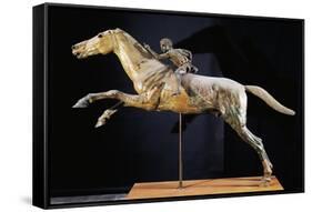 Greek Civilization, Bronze Statue of Boy Riding Horse known as Horse and Jockey from Artemision-null-Framed Stretched Canvas