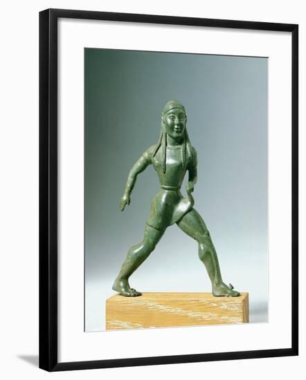 Greek Civilization, Bronze Statue of Child Running, from Dodona, 525 B.C.-null-Framed Giclee Print