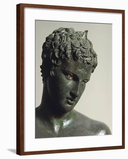 Greek Civilization, Bronze Statue of Youth, from Marathon, Greece, Detail-null-Framed Giclee Print