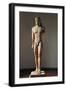 Greek Civilization, Colossal Marble Statue of Kouros, from Cape Sounion, Greece-null-Framed Giclee Print