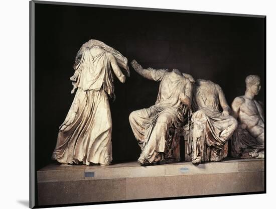 Greek Civilization, Demeter and Iris by Phidias, from East Gable of Parthenon in Athens-null-Mounted Giclee Print