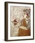 Greek Civilization Depicting Priestess Burning Incense, from Akrotiri, Thera Island, Santorini-null-Framed Giclee Print