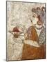 Greek Civilization Depicting Priestess Burning Incense, from Akrotiri, Thera Island, Santorini-null-Mounted Giclee Print