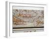 Greek Civilization Depicting Ship Procession, from Akrotiri, Thera Island, Santorini, Greece-null-Framed Giclee Print