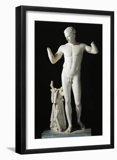 Greek Civilization, Diadumenos by Polyclitus, Roman Marble Copy, from Delos, Greece-null-Framed Giclee Print