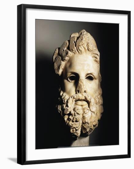 Greek Civilization, Head of Zeus, from Egina, Greece-null-Framed Giclee Print