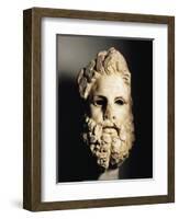 Greek Civilization, Head of Zeus, from Egina, Greece-null-Framed Giclee Print