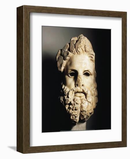 Greek Civilization, Head of Zeus, from Egina, Greece-null-Framed Giclee Print