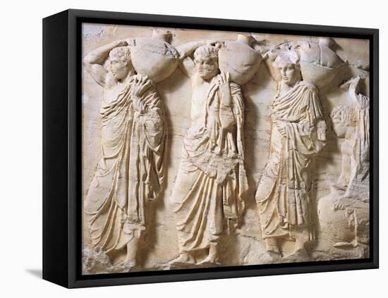 Greek Civilization, Pentelic Marble Frieze of Parthenon-null-Framed Stretched Canvas