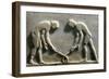 Greek Civilization, Plinth of Kouros Statue, Bas-Relief Depicting Players with Sticks and Ball-null-Framed Giclee Print