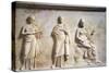 Greek Civilization, Relief Depicting Three Muses-null-Stretched Canvas