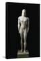 Greek Civilization Statue, Funerary Kouros, 550-540 B.C., from Volomandra, Greece-null-Framed Stretched Canvas