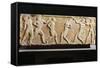 Greek Civilization, Stele Depicting Athletes at Gymnasium, from Kerameikos Necropolis in Athens-null-Framed Stretched Canvas