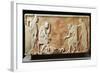 Greek Civilization, Stele Depicting Fight Between Dog and Cat-null-Framed Giclee Print