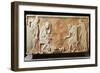 Greek Civilization, Stele Depicting Fight Between Dog and Cat-null-Framed Giclee Print