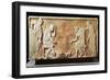 Greek Civilization, Stele Depicting Fight Between Dog and Cat-null-Framed Giclee Print