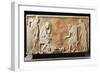 Greek Civilization, Stele Depicting Fight Between Dog and Cat-null-Framed Giclee Print