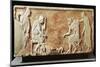 Greek Civilization, Stele Depicting Fight Between Dog and Cat-null-Mounted Giclee Print