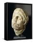 Greek Civilization, Warrior Head from Front of Athena Alea Temple at Tegea-null-Framed Stretched Canvas