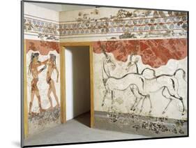 Greek Civilizationes Depicting Antelopes and Young Boxers, from Akrotiri, Thera, Santorini, Greece-null-Mounted Giclee Print