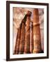 Greek Columns and Greek Carvings of Women, Temple of Zeus, Athens, Greece-Steve Satushek-Framed Photographic Print