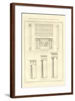 Greek Columns, Decorated Walls and Coffer Ceilings-Richard Brown-Framed Art Print